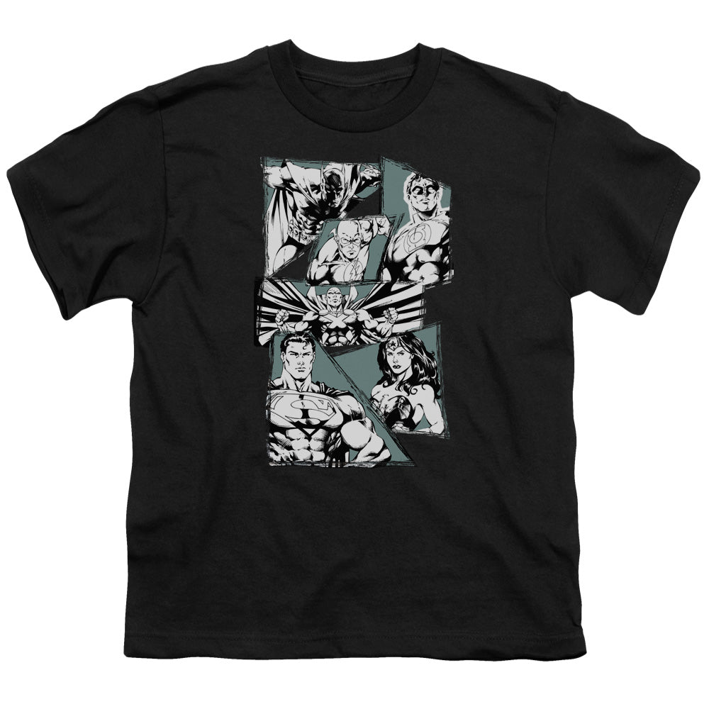 JLA A Mighty League Licensed Kid's T-Shirt (Ages 4-7) XS-XL