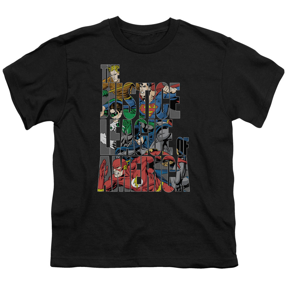 JLA Lettered League Licensed Kid's T-Shirt (Ages 4-7) XS-XL