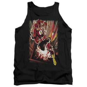 AN OFFCIALLY LICENSED JLA STREET SPEED ADULT UNISEX TANK TOP BLACK