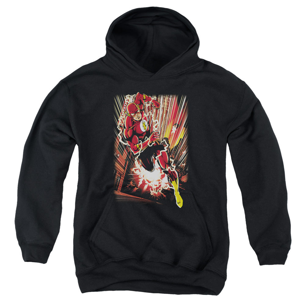 AN OFFCIALLY LICENSED JLA STREET SPEED YOUTH HOODIE BLACK