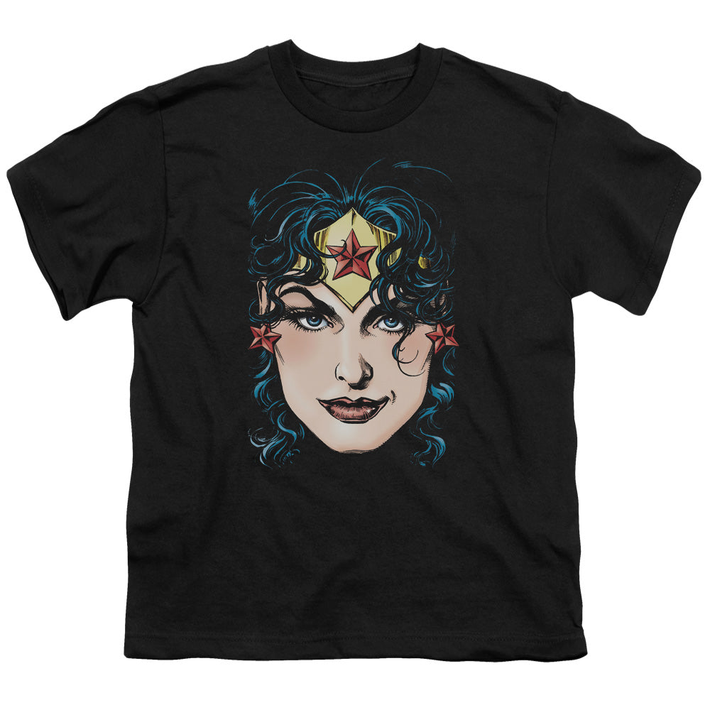 Dco Jla Wonder Woman Head Licensed Kid's T-Shirt (Ages 4-7) XS-XL