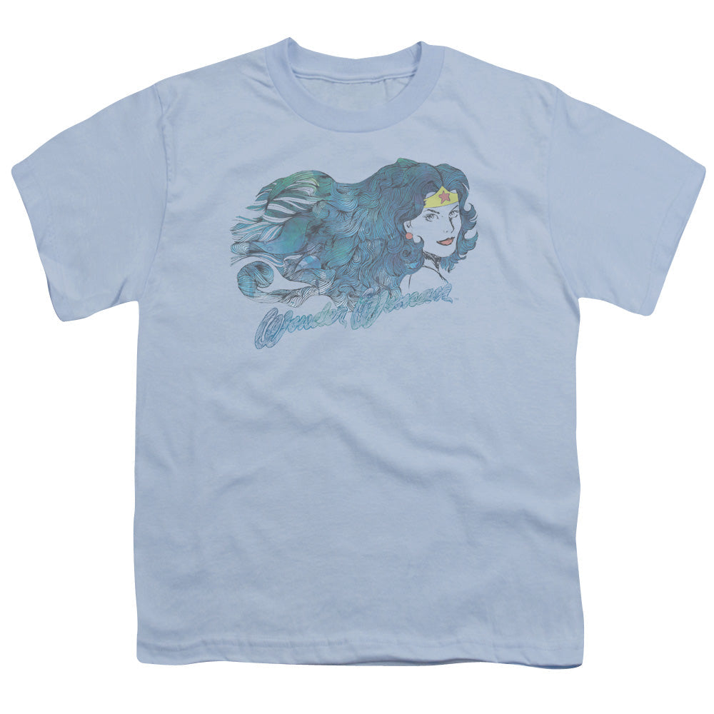 JLA Watercolor Hair Licensed Kid's T-Shirt (Ages 4-7) SM