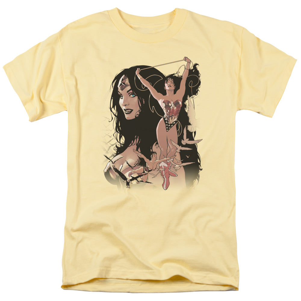 AN OFFCIALLY LICENSED JLA WW #150 COVER MEN'S REGULAR FIT T-SHIRT BANANA