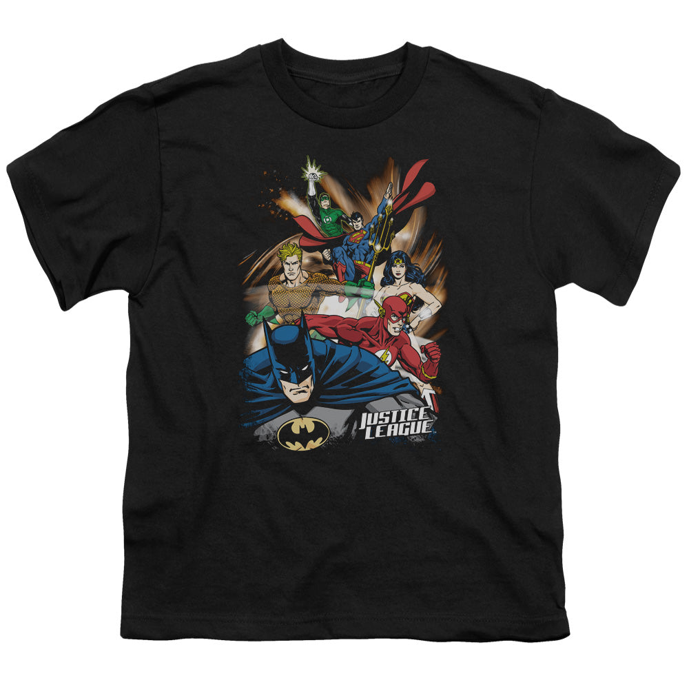 JLA Starburst Licensed Kid's T-Shirt (Ages 4-7) SM-XL