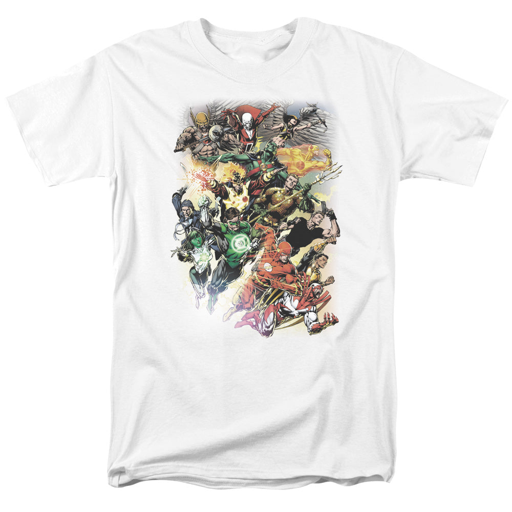 AN OFFCIALLY LICENSED JLA BRIGHTEST DAY #0 MEN'S REGULAR FIT T-SHIRT WHITE