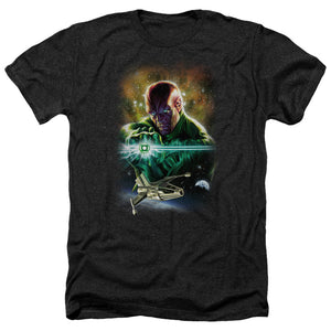 AN OFFCIALLY LICENSED JLA(GL) ABIN SUR MEN'S HEATHER T-SHIRT CHARCOAL