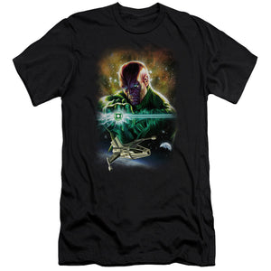 AN OFFCIALLY LICENSED JLA(GL) ABIN SUR MEN'S PREMIUM SLIM FIT T-SHIRT BLACK