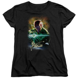 AN OFFCIALLY LICENSED JLA(GL) ABIN SUR WOMEN'S REGULAR FIT T-SHIRT BLACK