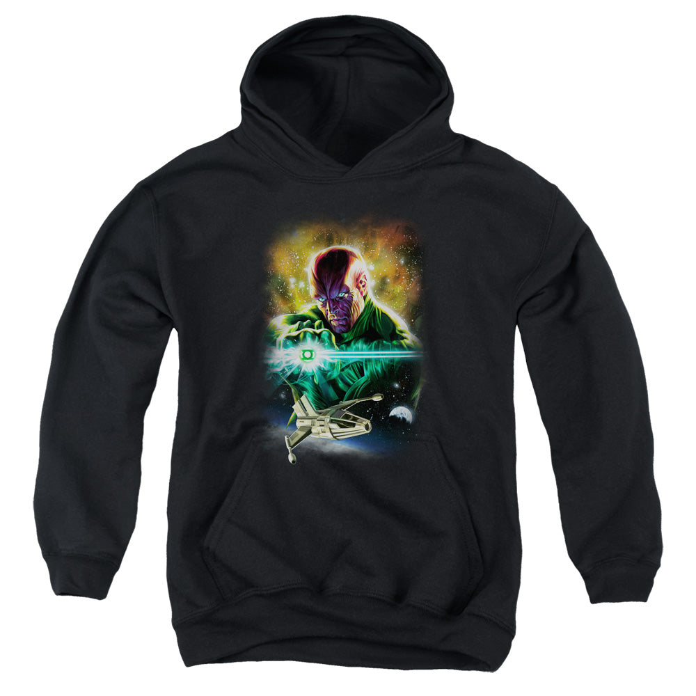 AN OFFCIALLY LICENSED JLA(GL) ABIN SUR YOUTH HOODIE BLACK