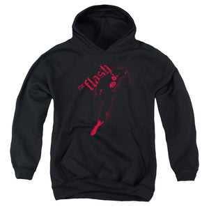 AN OFFCIALLY LICENSED JLA FLASH DARKNESS YOUTH HOODIE BLACK