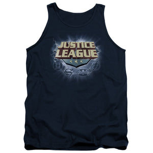 AN OFFCIALLY LICENSED JLA STORM LOGO ADULT UNISEX TANK TOP NAVY