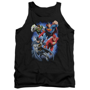 AN OFFCIALLY LICENSED JLA STORM MAKERS ADULT UNISEX TANK TOP BLACK