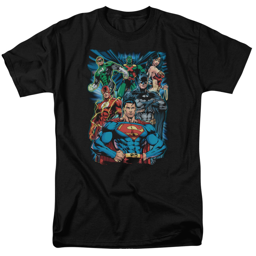 JLA Justice Is Served Licensed Adult Unisex T-Shirt Regular Fit Tee SM-3X