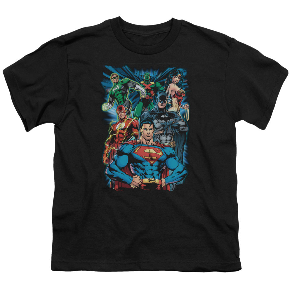 JLA Justice Is Served Licensed Kid's T-Shirt (Ages 4-7) SM-LG