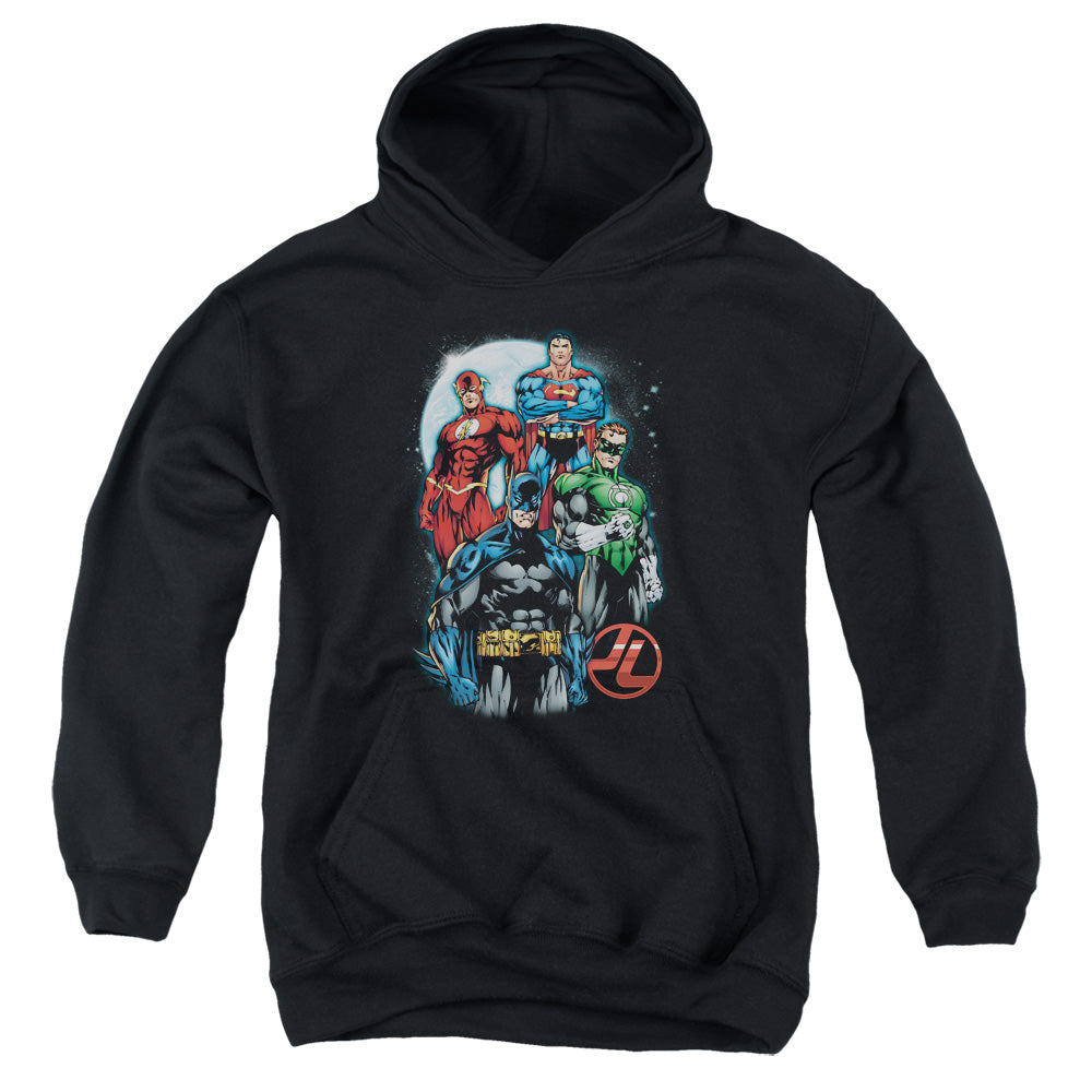AN OFFCIALLY LICENSED JLA THE FOUR YOUTH HOODIE BLACK