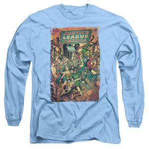 AN OFFCIALLY LICENSED JLA NO 212 VINTAGE MEN'S LONG SLEEVE T-SHIRT CAROLINA BLUE