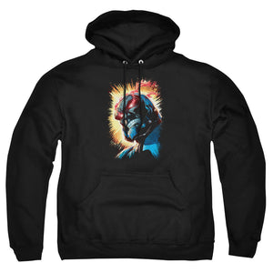 AN OFFCIALLY LICENSED JLA DARKSEID IS ADULT UNISEX PULLOVER HOODIE BLACK