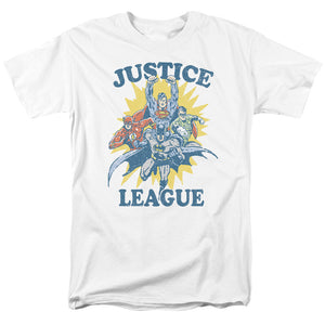 AN OFFCIALLY LICENSED JLA LETS DO THIS MEN'S REGULAR FIT T-SHIRT WHITE