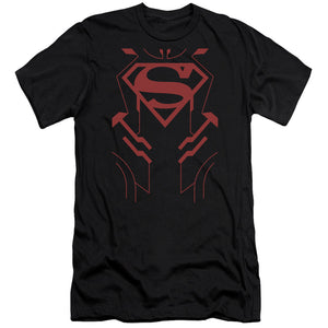 AN OFFCIALLY LICENSED JLA SUPERBOY MEN'S PREMIUM SLIM FIT T-SHIRT BLACK