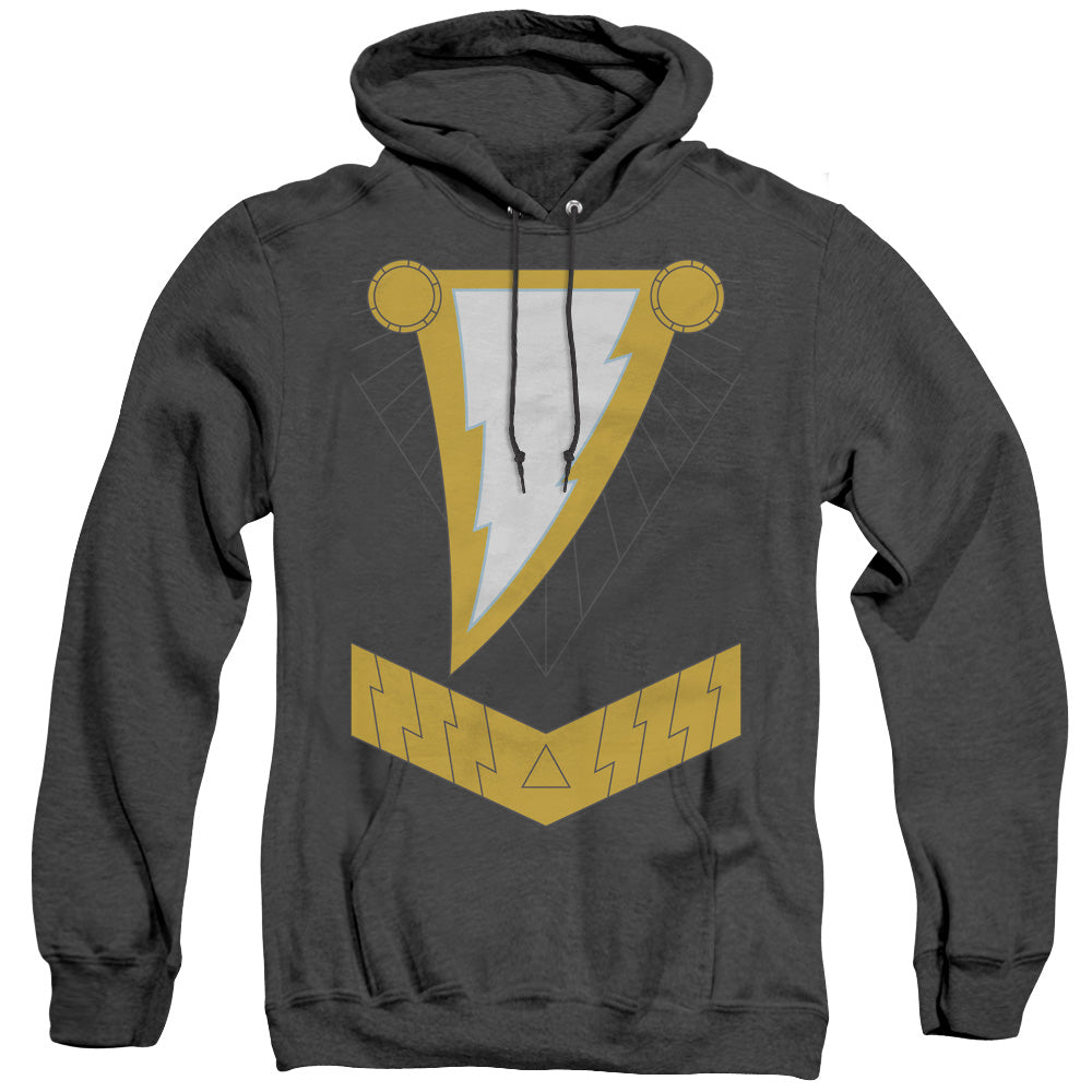 AN OFFCIALLY LICENSED JLA BLACK ADAM ADULT UNISEX HEATHER PULLOVER HOODIE BLACK