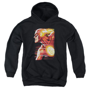 AN OFFCIALLY LICENSED JLA SPEED HEAD YOUTH HOODIE BLACK