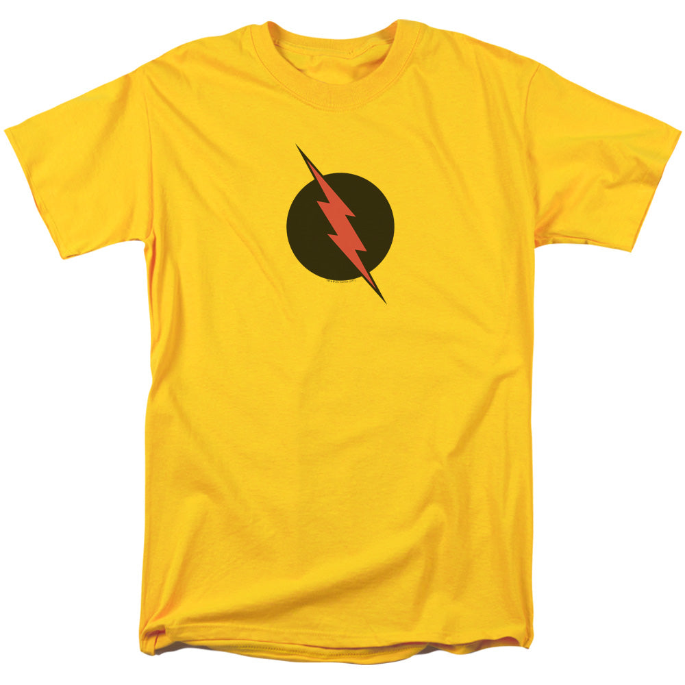 AN OFFCIALLY LICENSED JLA REVERSE FLASH MEN'S REGULAR FIT T-SHIRT YELLOW