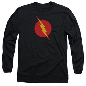 AN OFFCIALLY LICENSED JLA REVERSE FLASH MEN'S LONG SLEEVE T-SHIRT BLACK