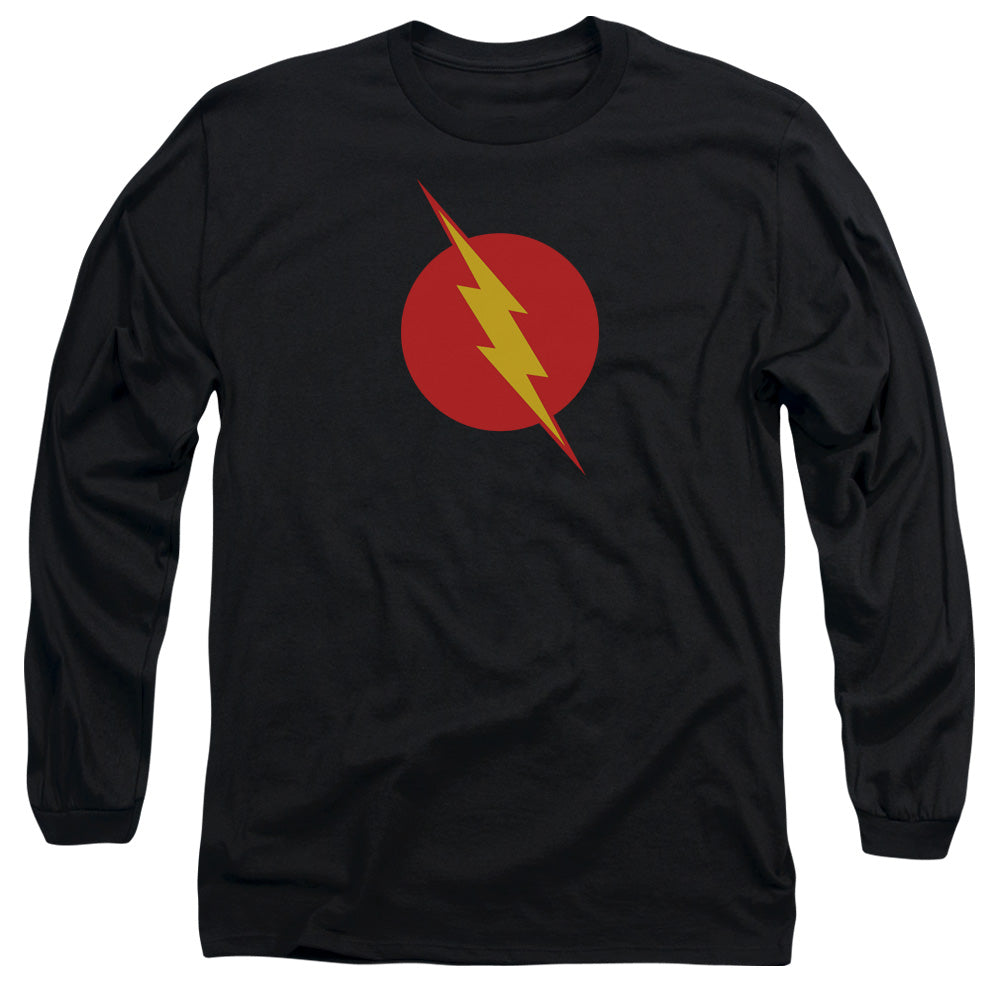 AN OFFCIALLY LICENSED JLA REVERSE FLASH MEN'S LONG SLEEVE T-SHIRT BLACK