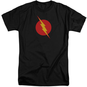 AN OFFCIALLY LICENSED JLA REVERSE FLASH MEN'S TALL FIT T-SHIRT BLACK