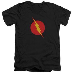 AN OFFCIALLY LICENSED JLA REVERSE FLASH MEN'S V-NECK T-SHIRT BLACK