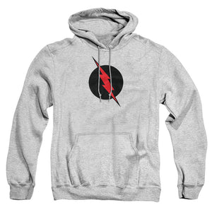 AN OFFCIALLY LICENSED JLA REVERSE FLASH ADULT UNISEX PULLOVER HOODIE ATHLETIC HEATHER