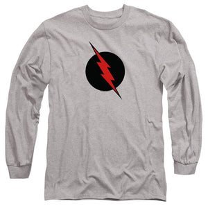 AN OFFCIALLY LICENSED JLA REVERSE FLASH MEN'S LONG SLEEVE T-SHIRT ATHLETIC HEATHER