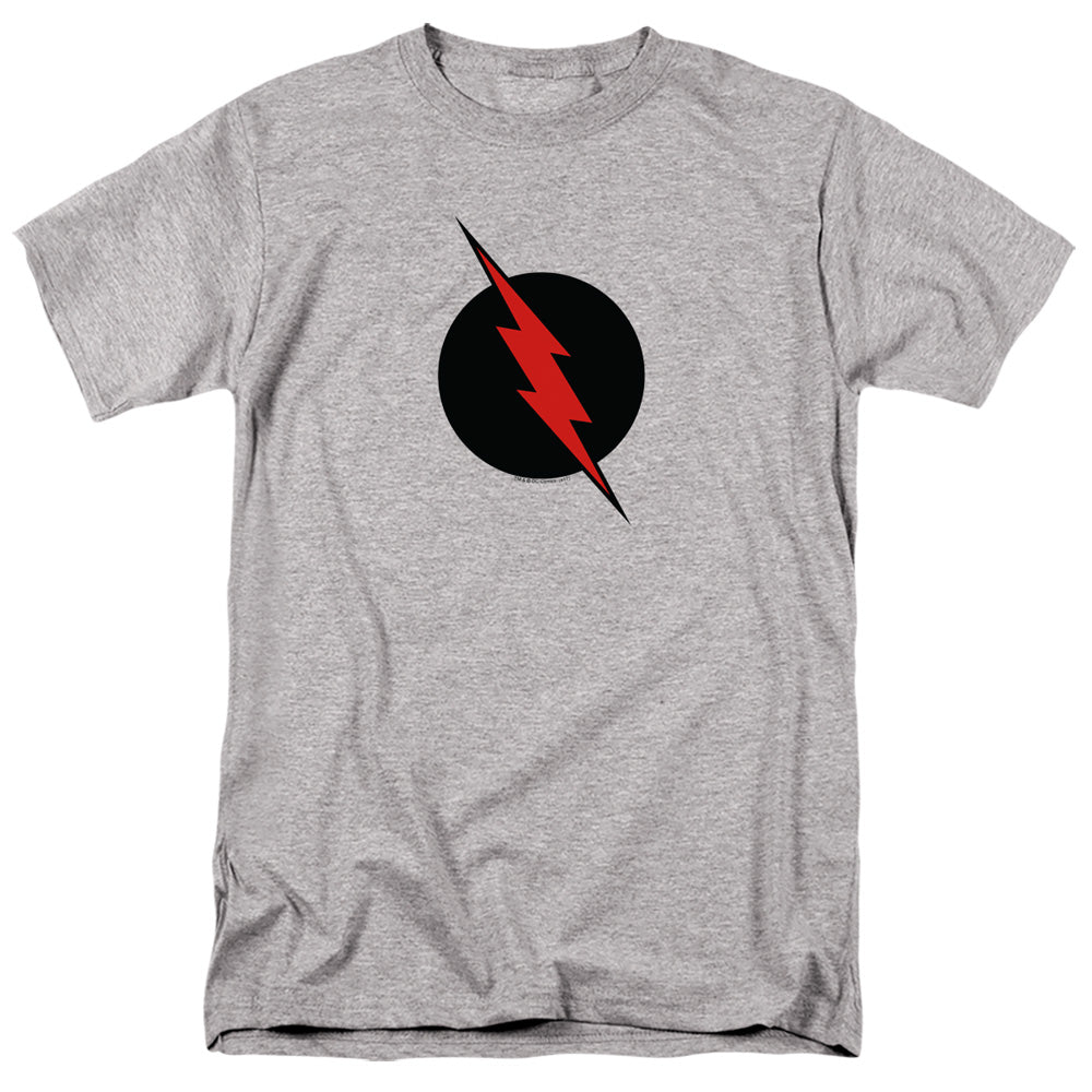 AN OFFCIALLY LICENSED JLA REVERSE FLASH MEN'S REGULAR FIT T-SHIRT ATHLETIC HEATHER
