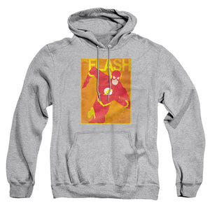 AN OFFCIALLY LICENSED JLA SIMPLE FLASH POSTER ADULT UNISEX PULLOVER HOODIE ATHLETIC HEATHER