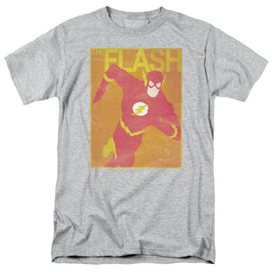 AN OFFCIALLY LICENSED JLA SIMPLE FLASH POSTER MEN'S REGULAR FIT T-SHIRT ATHLETIC HEATHER