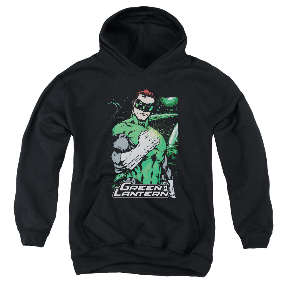 AN OFFCIALLY LICENSED JLA FIST FLARE YOUTH HOODIE BLACK
