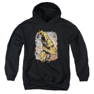 AN OFFCIALLY LICENSED JLA REVERSED YOUTH HOODIE BLACK