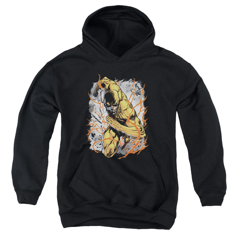 AN OFFCIALLY LICENSED JLA REVERSED YOUTH HOODIE BLACK
