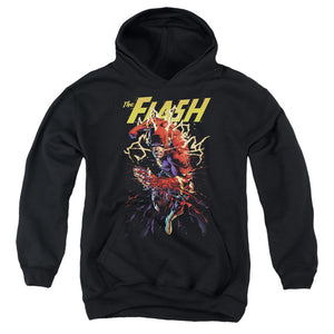 AN OFFCIALLY LICENSED JLA RIPPING APART YOUTH HOODIE BLACK