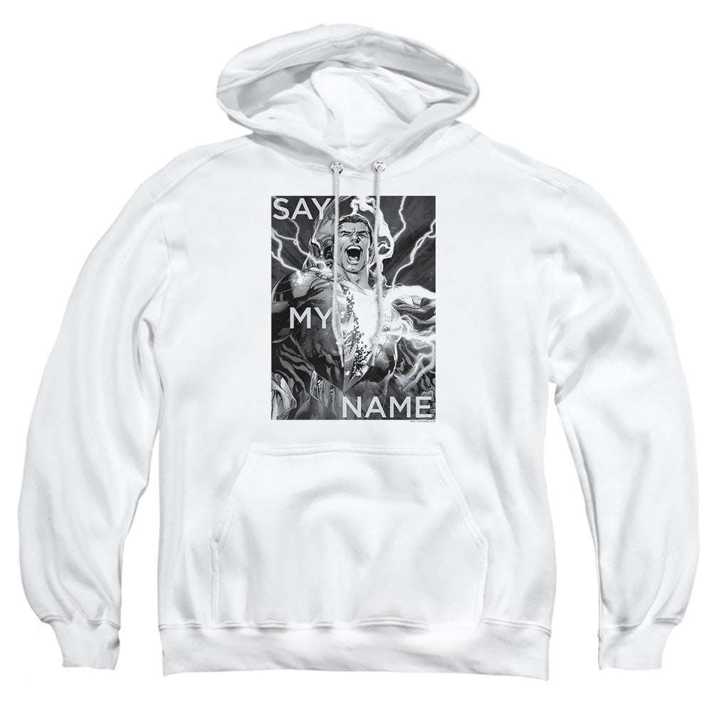 AN OFFCIALLY LICENSED JLA SAY MY NAME ADULT UNISEX PULLOVER HOODIE WHITE