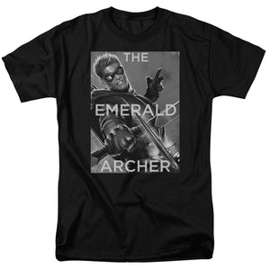 AN OFFCIALLY LICENSED JLA TRIGGER MEN'S REGULAR FIT T-SHIRT BLACK
