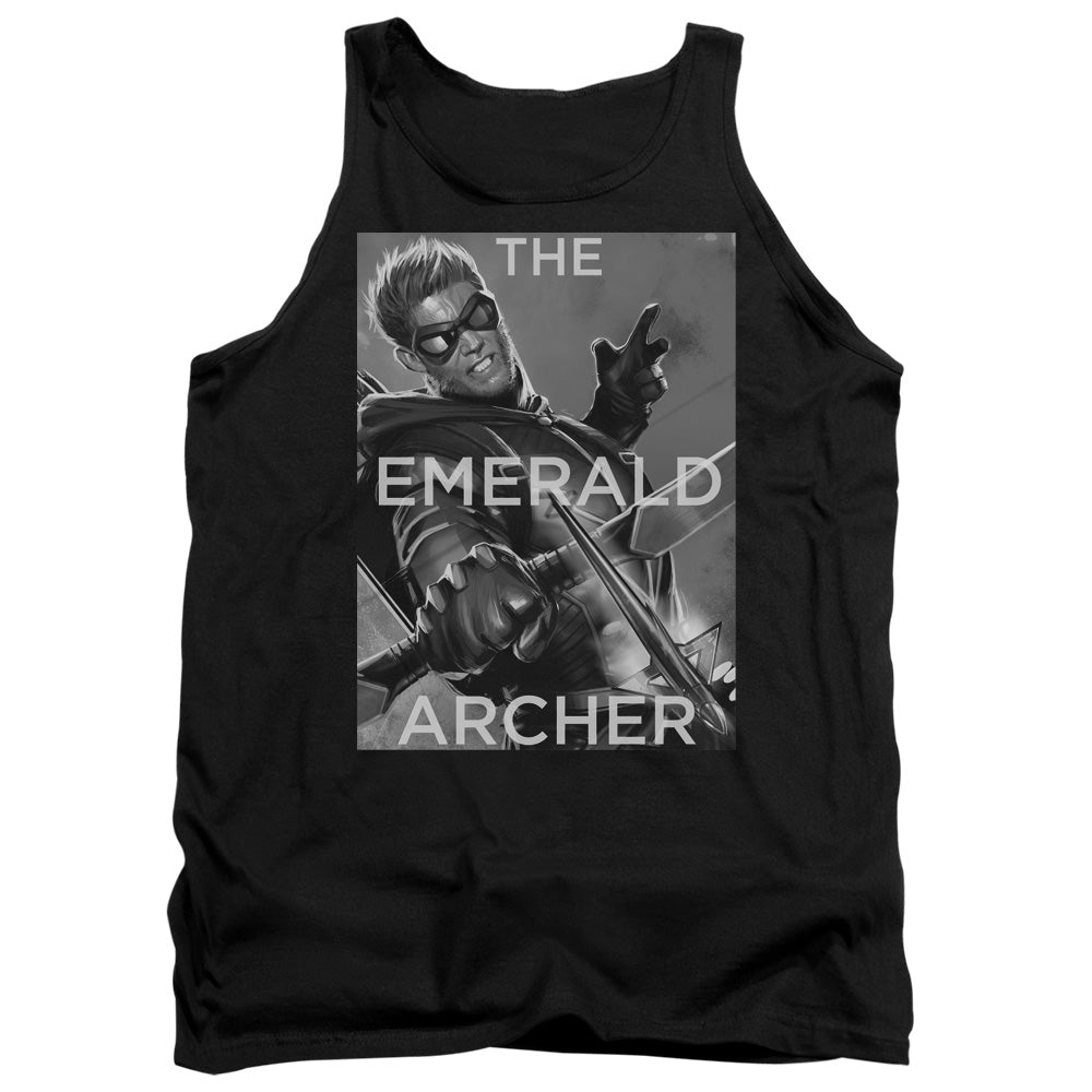 AN OFFCIALLY LICENSED JLA TRIGGER ADULT UNISEX TANK TOP BLACK