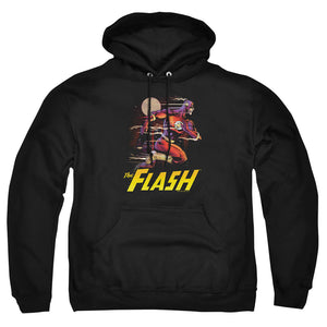AN OFFCIALLY LICENSED JLA CITY RUN ADULT UNISEX PULLOVER HOODIE BLACK