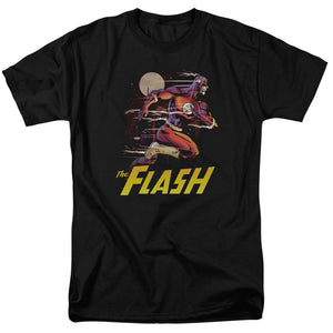 AN OFFCIALLY LICENSED JLA CITY RUN MEN'S REGULAR FIT T-SHIRT BLACK