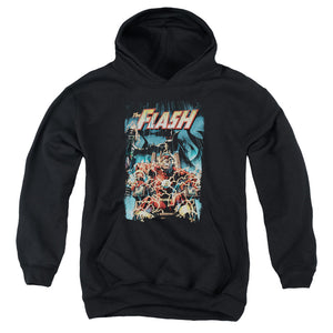 AN OFFCIALLY LICENSED JLA ELECTRIC CHAIR YOUTH HOODIE BLACK