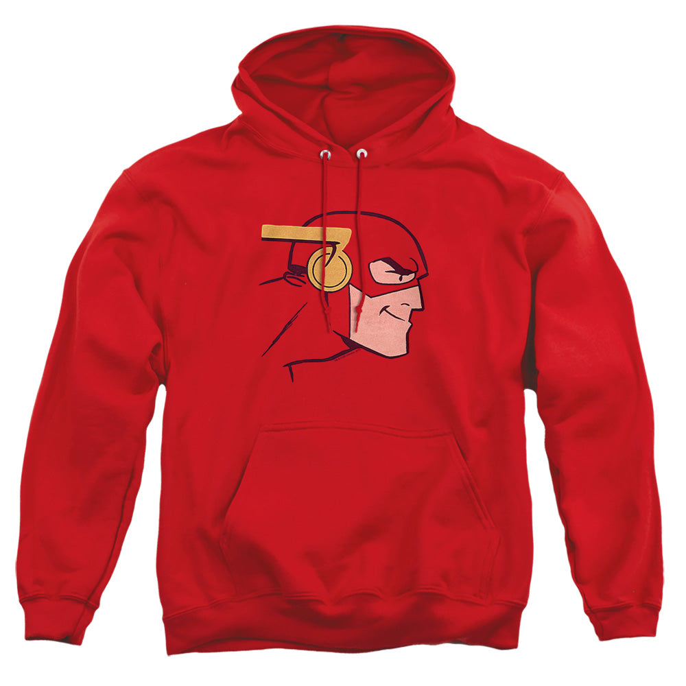 AN OFFCIALLY LICENSED JLA COOKE HEAD ADULT UNISEX PULLOVER HOODIE RED
