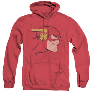 AN OFFCIALLY LICENSED JLA COOKE HEAD ADULT UNISEX HEATHER PULLOVER HOODIE RED
