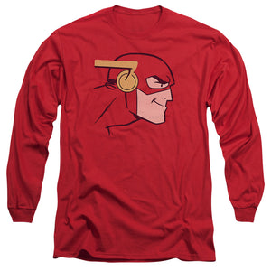AN OFFCIALLY LICENSED JLA COOKE HEAD MEN'S LONG SLEEVE T-SHIRT RED