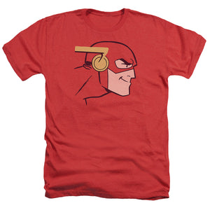 AN OFFCIALLY LICENSED JLA COOKE HEAD MEN'S HEATHER T-SHIRT RED