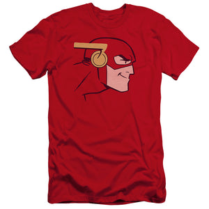 AN OFFCIALLY LICENSED JLA COOKE HEAD MEN'S PREMIUM SLIM FIT T-SHIRT RED